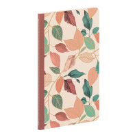 Sešit Gaia beige, 11x17cm, 48 listů, linkovaný - hnědá