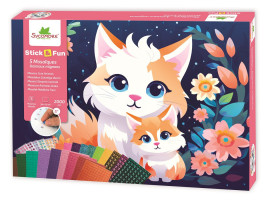 Stick & Fun - XL mozaika - roztomilá zvířata - Sleva poškozený obal