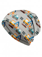 Čepice fleecová Basic, Bagry - vel. M ( 49-52 cm )