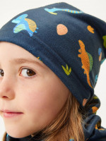 Čepice fleecová Basic, Dinosauři - vel. S ( 45-48 cm )