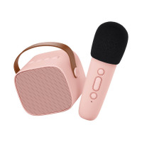 Bluetooth Karaoke set mikrofon a reproduktor Růžový