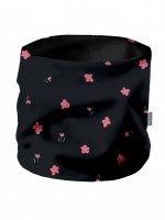 Nákrčník z fleecu Basic, Černá, Květiny