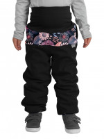 Softshellové oteplovačky s beránkem Plus, Černá, Kouzelné květiny - vel. 92/98