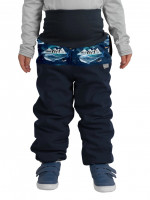 Softshellové oteplovačky s beránkem Plus, Tm. Modročerná, Tučňáci - vel. 86/92