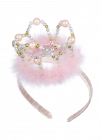 Souza! - Čelenka do vlasů Alexandra s korunkou, světle růžová