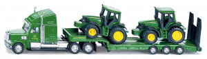 SIKU Farmer – tahač s podvalníkem a traktory John Deere, 1:87
