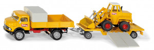 SIKU Super - souprava Mercedes-Benz 710 převážející nakladač  411 Bölling, 1:50