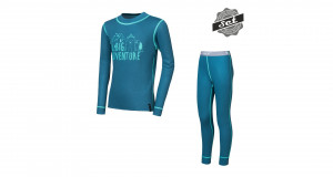 SENSOR DOUBLE FACE SET ADVENTURE dětský triko dl.rukáv + spodky safír -90