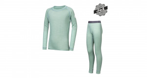 SENSOR MERINO AIR SET dětský triko dl.rukáv + spodky basil green -130