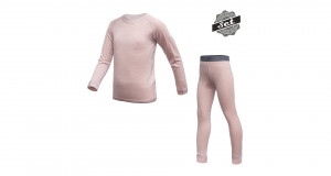 SENSOR MERINO AIR SET dětský triko dl.rukáv + spodky dusty pink -130