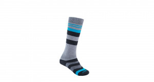 SENSOR PONOŽKY SLOPE MERINO dětské šedá/černá/tyrkys -1/2
