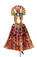 Souza! - dětský kostým – dinosauří plášť Triceratops - 4-7 let, 104-122 cm