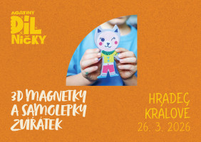 3D magnetky a samolepky zvířátek - čt 26.3.26, 15:00 Hradec Králové