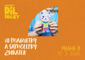 3D magnetky a samolepky zvířátek - út 10.3.26, 15:00 Praha 8