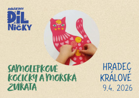 Samolepkové kočičky a mořská zvířátka - čt 9.4.26, 15:00 Hradec Králové