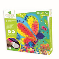 Stick & Fun - zdobení bambulkami - motýlci - Sleva poškozený obal
