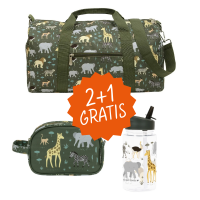 Cestovní balíček A Little Lovely Company Zvířata ze savany + lahev ZDARMA