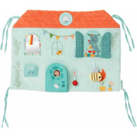 Lilliputiens - textilní panel do postýlky - domeček jelínka Stelly a dráčka Joea - Sleva