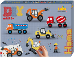Hama Midi - Velká dárková sada - Stavební stroje