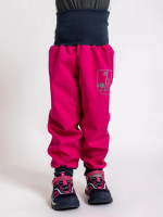 Batolecí softshellové kalhoty bez zateplení Basic, Fuchsiová - vel. 92/98