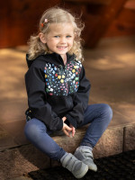 Dětská softshellová bunda bez zateplení Basic, Černá, Zahrada - vel. 98/104