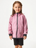 Dětská softshellová bunda bez zateplení pružná Basic, Starorůžová - vel. 134/140