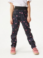 Dětské softshellové kalhoty bez zateplení pružné Sporty, Květiny - vel. 122/128