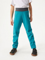 Dětské softshellové kalhoty bez zateplení pružné Sporty, Smaragdová - vel. 128/134