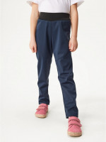 Dětské softshellové kalhoty bez zateplení pružné Sporty, Tm. Modročerná - vel. 122/128