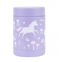A Little Lovely Company – izolovaná nerezová nádoba na potraviny – jednorožci a duha