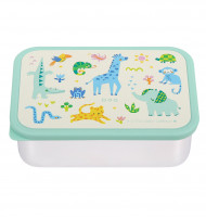 A Little Lovely Company – nerezová krabička na oběd s plastovým víkem – džungle