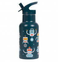 A Little Lovely Company - nerezová láhev na pití, 350 ml – roboti