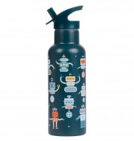 A Little Lovely Company - nerezová láhev na pití, 500 ml – roboti