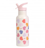 A Little Lovely Company - nerezová láhev na pití, 500 ml – srdce