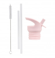 A Little Lovely Company - uzávěr, kartáček a brčko k nerezové lahvi – srdce