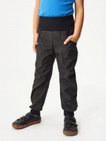 Dětské softshellové kalhoty bez zateplení Street, Černá - vel. 110/116