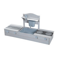 ROBA – pískoviště na balkon 2v1 s kuchyňkou – šedé