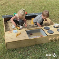 ROBA - pískoviště se silnicí, plotýnkou a herní vaničkou