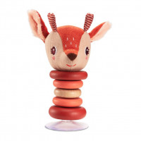 Lilliputiens - houpací chrastítko s přísavkou - jelínek Stella - Sleva poškozený obal