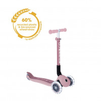 Globber dětská koloběžka Junior Foldable Lights Ecologic Berry