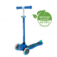 Globber dětská tříkolová koloběžka - Primo Lights V2 - svítící kolečka - Navy Blue
