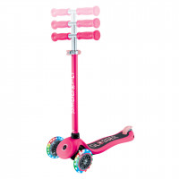 Globber dětská tříkolová koloběžka - Primo Lights V2 - svítící kolečka - Fuchsia