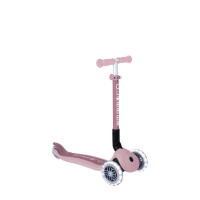 Globber dětská koloběžka Junior Foldable Lights Ecologic Berry