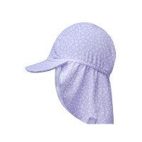 Plavkový klobouk s ochranou krku UPF 50+ Lila Leopard 0-12 měsíců