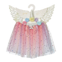 Souza! - dětský kostým – sukně, křídla a čelenka – Celestia – 3-4 roky