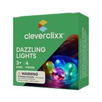 Cleverclixx - Kuličková dráha – Sada kuliček Dazzling Lights – 4 ks