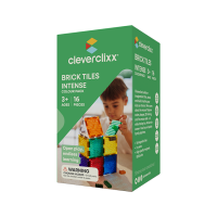 Cleverclixx – Magnetická stavebnice Brick Tiles Pack Intense – 16 ks