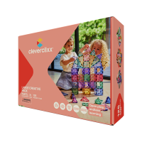 Cleverclixx – Magnetická stavebnice Creative Pack Pastel – 125 ks