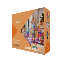 Cleverclixx – Magnetická stavebnice Mega Creative Pack Pastel – 210 ks