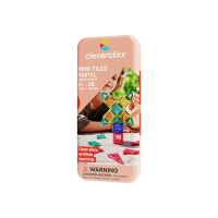 Cleverclixx – Magnetická stavebnice Mini Tiles Pack Pastel – 28 ks